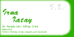 irma katay business card